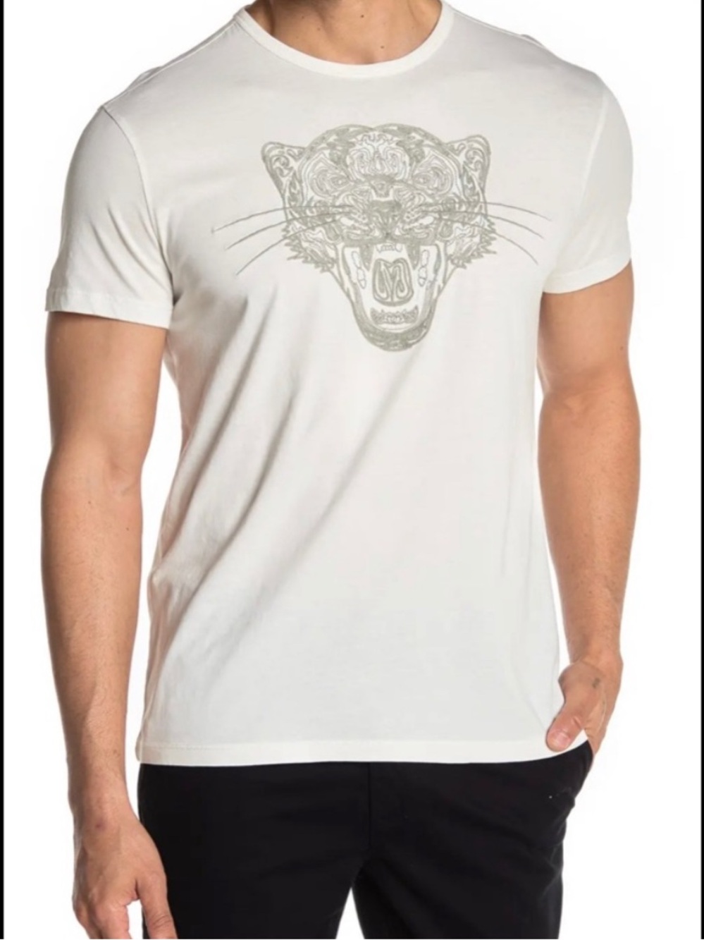 John Varvatos Embroidered Tiger Graphic T-shirt